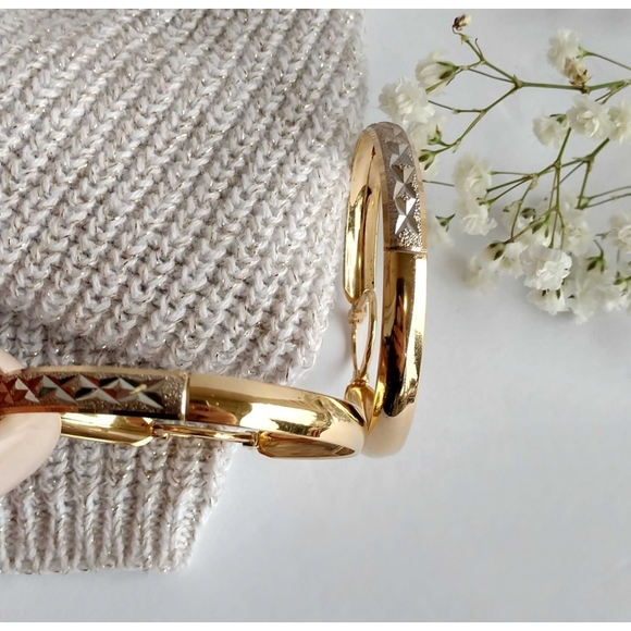 Cracco Jewelry Nwot Gold Silver Hoop Earrings Poshmark